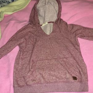 Pink v-neck sweatshirt